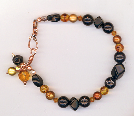 golden tiger beaded bracelet