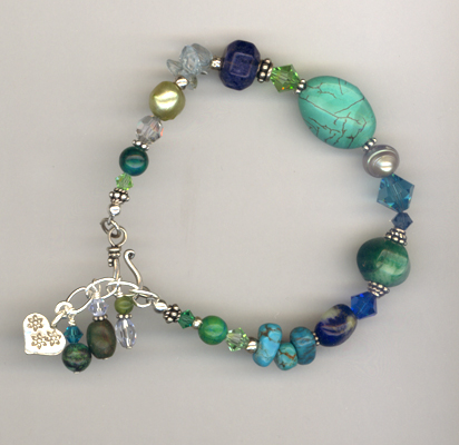 turquoise gemstone mix bracelet