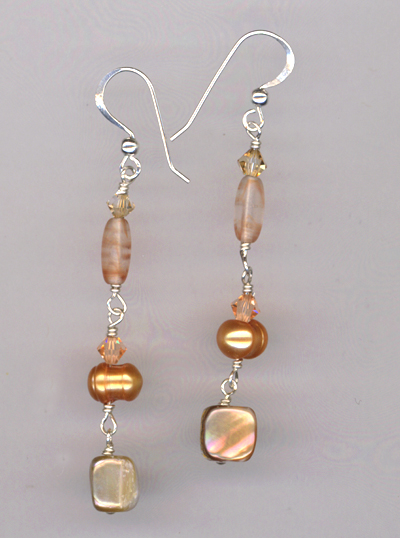 Bronze Pearl Beauty Earrings