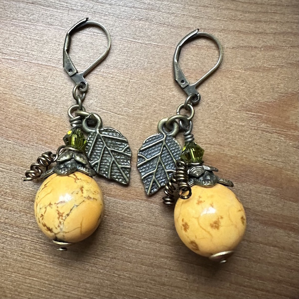 Orange Pumpkin Patch Whimsical Earring