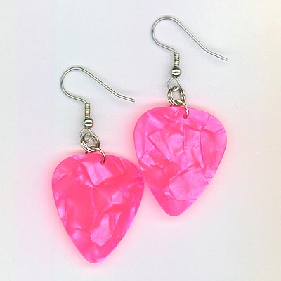 guitar pick pearl pink