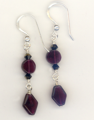 Gala Garnet Crystal Earrings