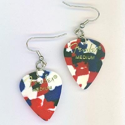 Guitar Pick Red White & Blue Confetti