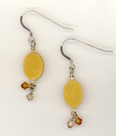 Pumpkin Pie Jade Crystal Earrings