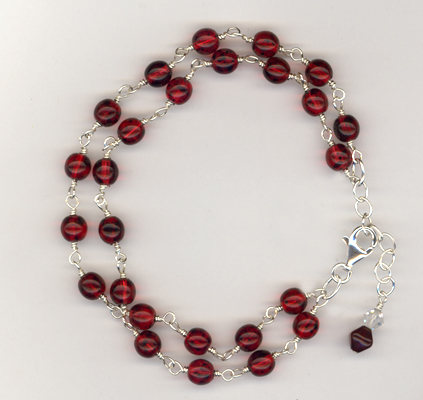 Red Double Delight Sterling Bracelet