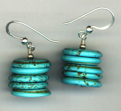 Blue Turquoise Earrings