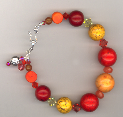 Orange Slice Gemstone Bracelet