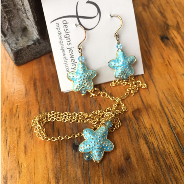 Blue starfish summer set