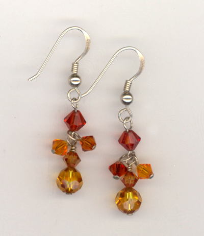 Sizzle Salsa  Swarovski Crystal Earrings