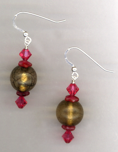 Escape ~ Italian Art Glass Crystal Earrings