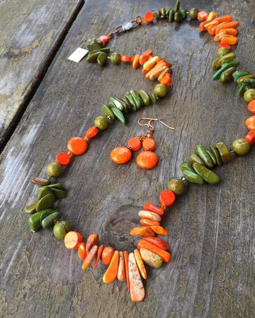 Pumpkin Harvest Turquoise Jewelry Set