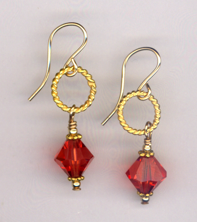 Autumn Gold ~ Swarovski Crystal Earrings