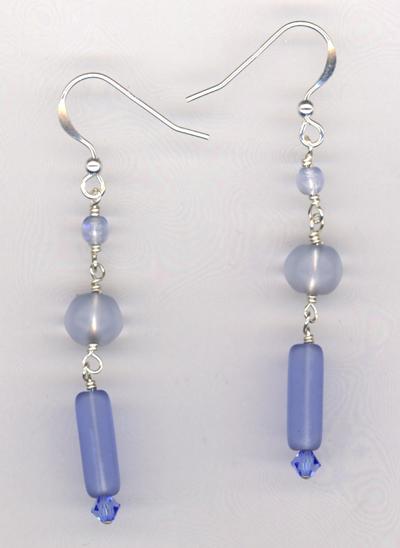 Blue Moon Triple layers Earrings