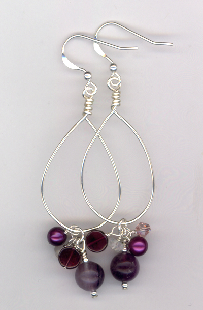 Purple Delight Hoop Earrings