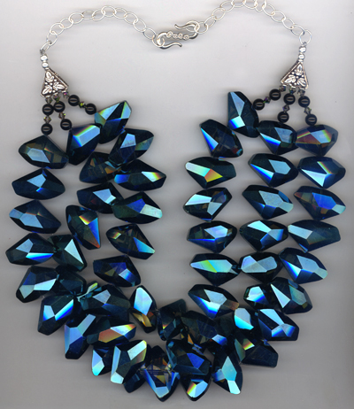Galactic Blue Statement Necklace