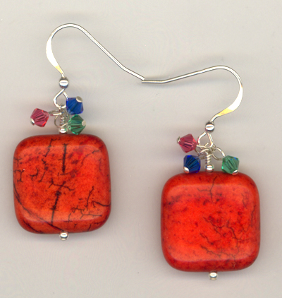 Color Splash ~ Gemstone Crystal Beaded Earrings