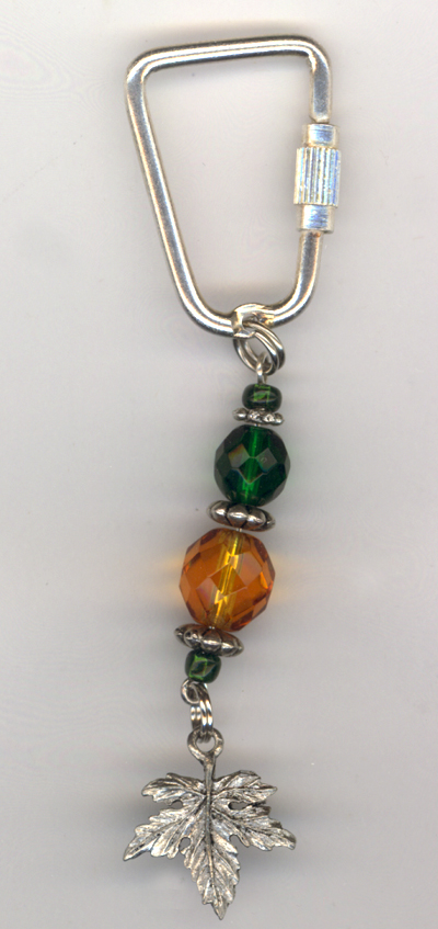 Falling Into Autumn ~ Beaded Charm Key Chain