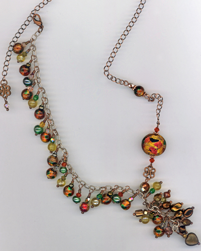 Harvest Indian Summer Copper Charm Necklace
