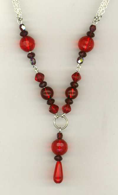 Perfect Holiday Red Crystal Necklace