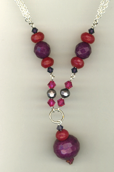 Perfect Triple Berry Jade Crystal Necklace