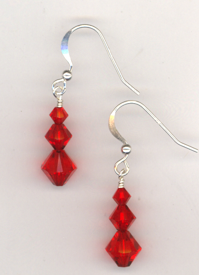 Santa Baby Red Crystal Earrings