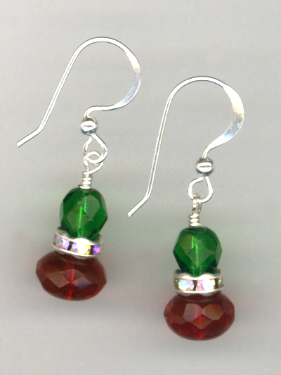 Merry Christmas Crystal Earrings