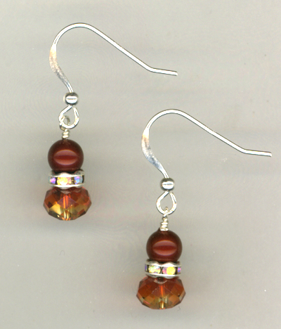 Flaming Beauty Crystal Pearl Earrings