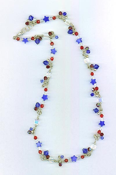 Freedom Red White & Blue necklace