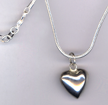 Sterling Silver Heart Charm Necklace