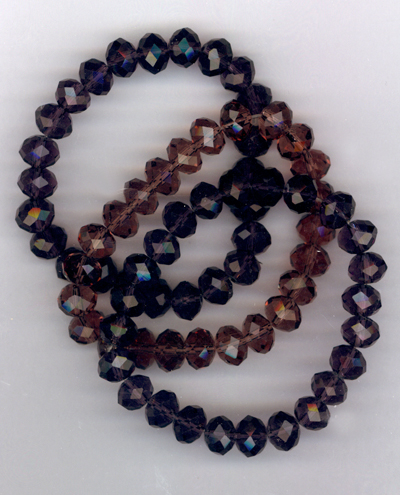 Royal Beauty ~ Purple Amethyst Stretch Crystal Bracelet Trio