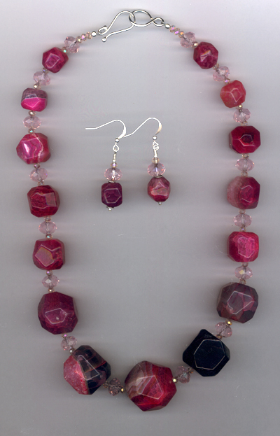 Bam Bam Pink ~ Graduated Quartz Crystal Necklace