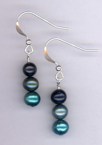 Emerald Isle ~ Layered Pearl Earrings