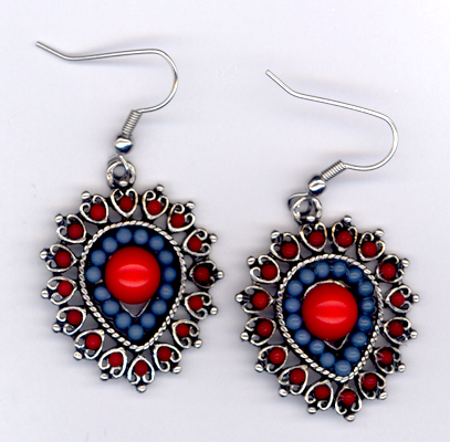 Desert Southwest ~ Red Turquoise Earrings