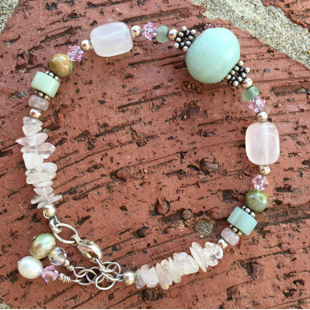 Gemstone mix spring fling ss bracelet