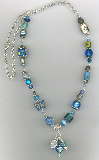 Whimsy Girl Aqua Blue ~ Chunky Beaded Necklace
