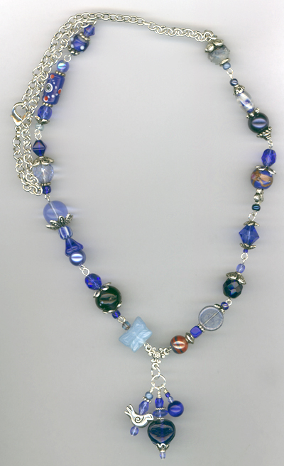 Whimsy Girl Blue ~ Chunky Beaded Necklace