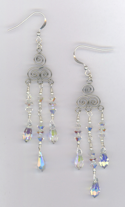 Pretty In Crystal ~ Swarovski  Bali Chandelier Earrings