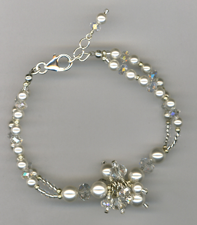 Vintage With A Twist! ~ Swarovski Pearl Crystal Bracelet