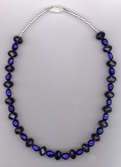 Windsor Violet ~ Pearl Crystal Necklace