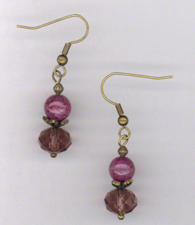 Golden Heart ~ Gemstone Crystal Beaded Earrings