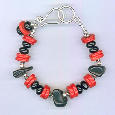 Coral Onyx Bracelet