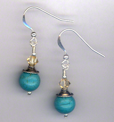 Summer Turquoise Swarovski Crystal Earrings