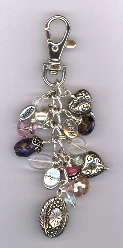 Purple Pink Purse Charm