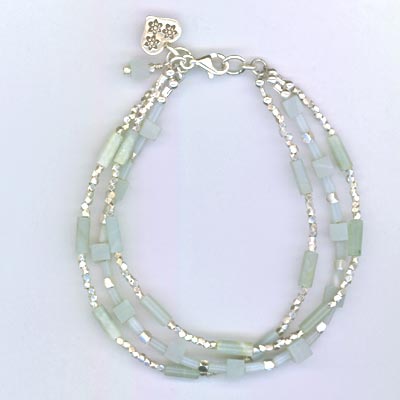 Amazonite HT  3- strand bracelet