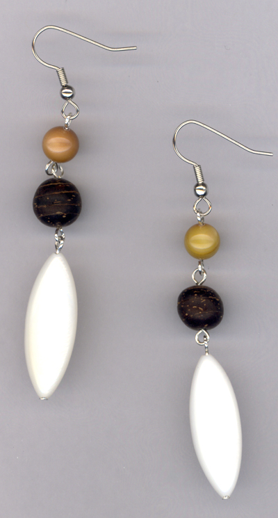 By The Seashore ~ Triple Pearl Earrings