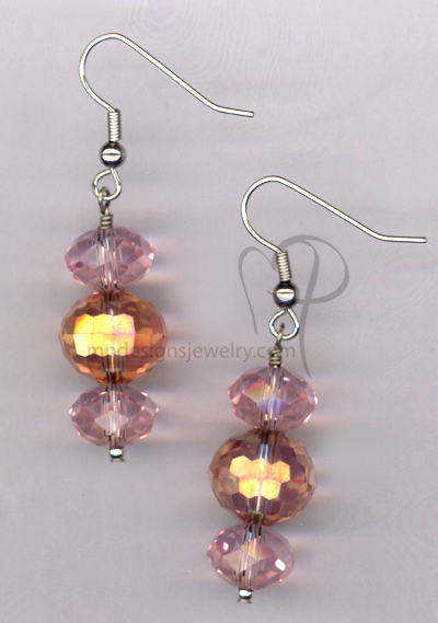 Pink Bling ~ Crystal Hypo-Allergenic Earrings