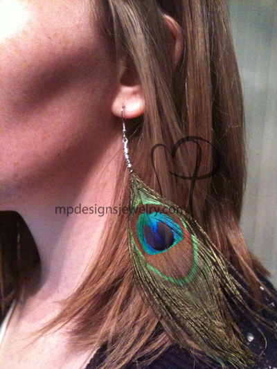 Peacock Pretties Feather Earrings