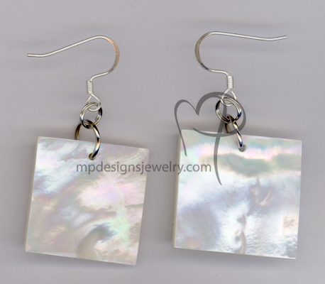 Dream ~ White Pearl Square Earrings