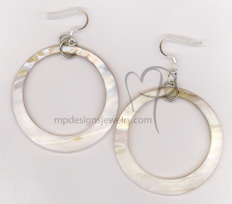 Send Me To The Beach! Mother-of-Pearl Hoop Earrings