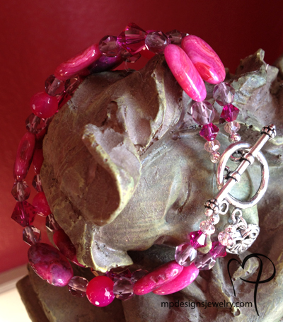 Double Pink Explosion! Gemstone Bracelet